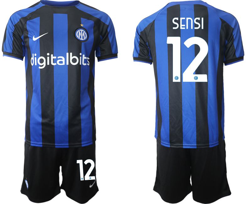 Men 2022-2023 Club Inter Milan home blue #12 Soccer Jersey